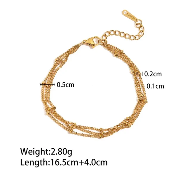 Kedjearmband 18K guldpläterade - Image 2