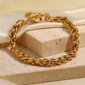 Kedjearmband 18K guldpläterade