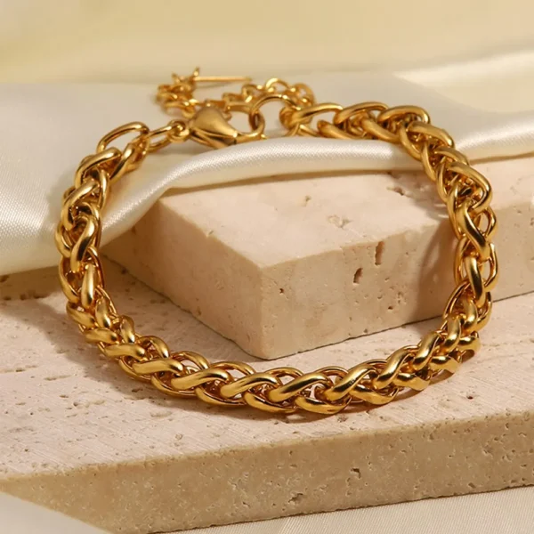 Kedjearmband 18K guldpläterade