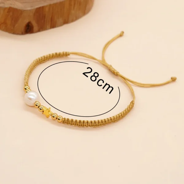 Armband med naturliga pärlor, guldpläterad - Image 2