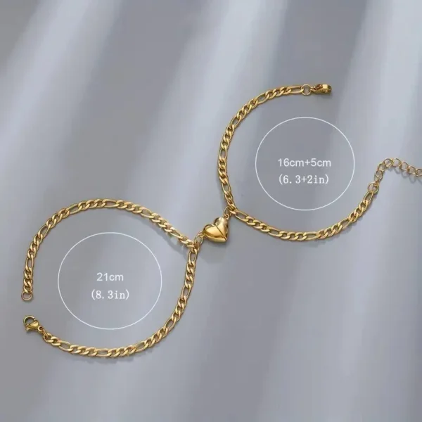 2 delar/set pararmband - 18K guldpläterade - Image 2
