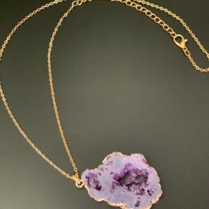 Kristall druzy hänge halsband