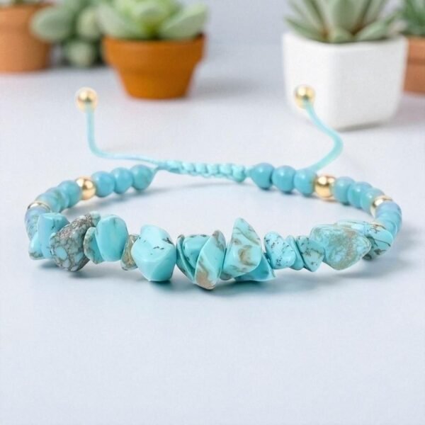 Armband i geometrisk stil med naturliga stenar - Bild 2