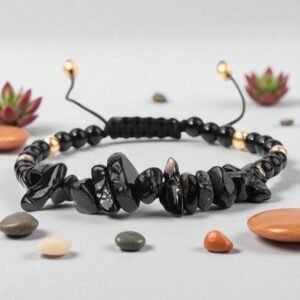 Armband i geometrisk stil med naturliga stenar