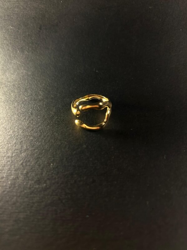 Öppna ringar i pläterade med 18K guld - Image 3