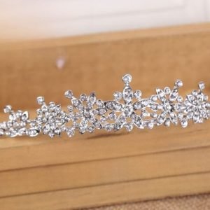 Minimalist Flower Hair Band with Rhinestones