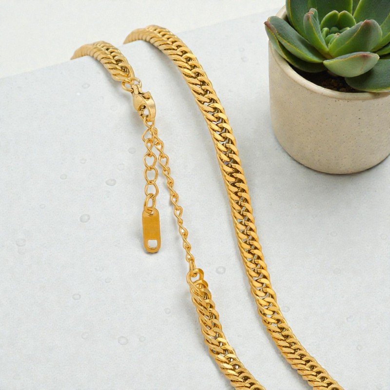 Basic Minimalist Necklace – 18K Gold Plated Stainless Steel